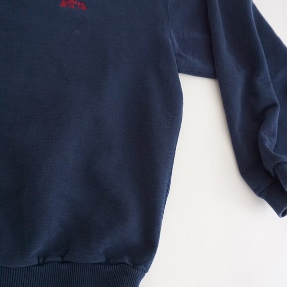 Vintage '90S Non-Fiction Navy Heavyweight 100% Cotton Crewneck Sweater XL - Picture 6 of 10